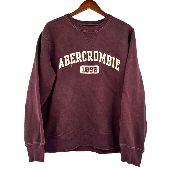 VINTAGE Abercrombie & Fitch spell out crew neck pull over sweatshirt size medium - Picture 1 of 6